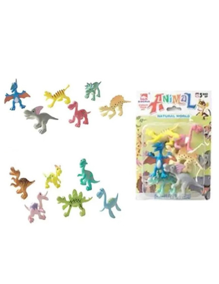 MINI ZWIERZĄTKA "DINOZAURY - BOX" - 6 szt.