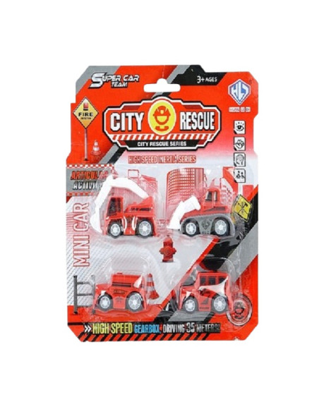 POJAZDY "CITY - FIRE" -  4 szt.