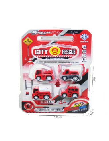 POJAZDY "CITY - FIRE" -  4 szt.