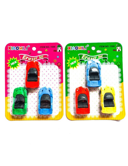 GUMKI SZKOLNE "POJAZDY - 3" - 3 szt.