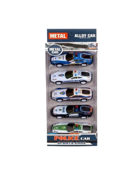 POJAZDY "POLICE CAR" - 5 szt.