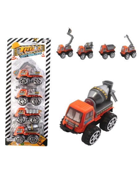 POJAZDY BUDOWLANE "TRUCK CITY" - 4 szt.