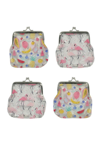 PORTFELIK TRANSPARENTNY "FLAMING / OWOCE"