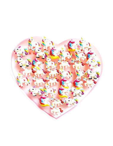 PIERŚCIONKI  'JEDNOROŻEC - 4" - 36 szt.