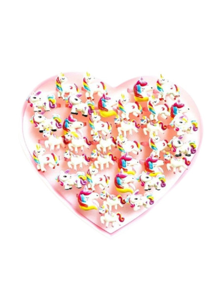 PIERŚCIONKI  'JEDNOROŻEC - 4" - 36 szt.