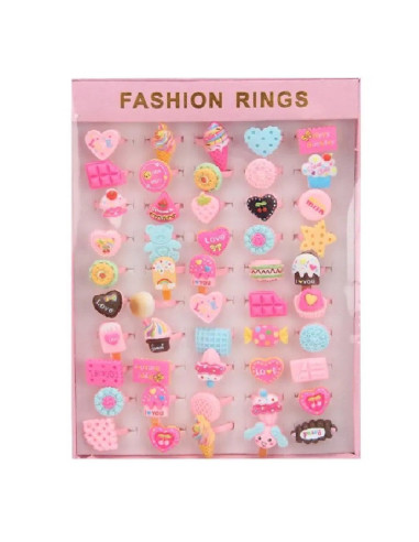 PIERŚCIONKI "SWEET - BOX"- 50 szt.