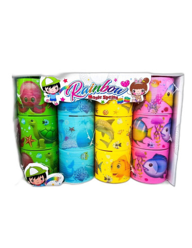 DUŻE SPRĘŻYNY "ZWIERZĘTA MORSKIE" - 12 szt.