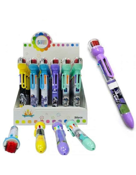 DŁUGOPIS WIELOKOLOROWY Z PIECZĄTKĄ "KOSMOS"