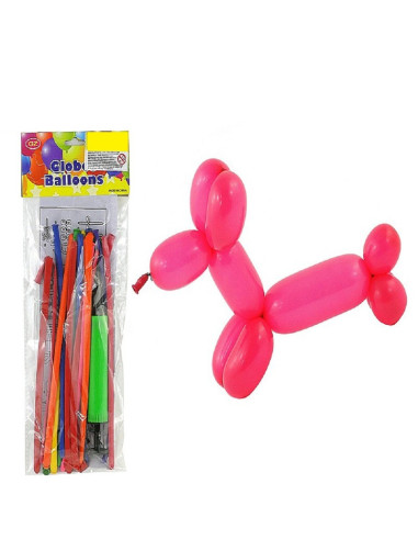 DŁUGIE BALONY Z POMPKĄ  (SERIA - 1) - 20 szt.