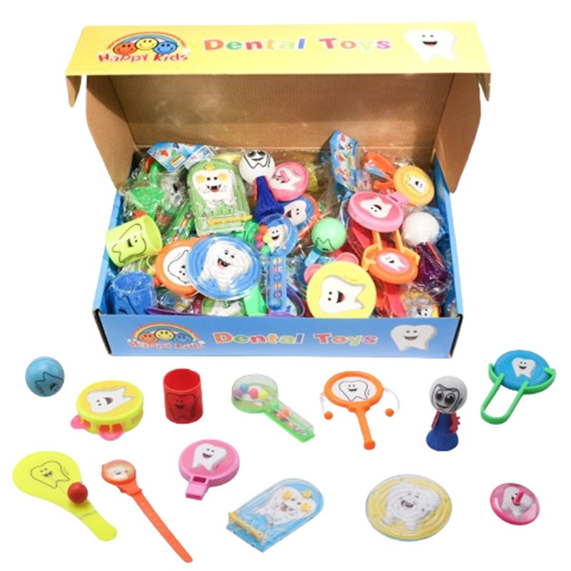 ZESTAW ZABAWEK I NAGRÓD  DLA DZIELNEGO PACJENTA  "DENTAL TOYS" - 52 szt.