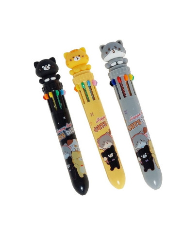 DŁUGOPISY WIELOKOLOROWE "KOTKI - 2"