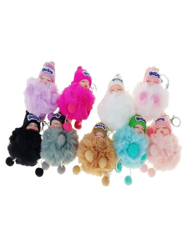 DUŻY BRELOK PLUSZOWY "LALKA - 1"