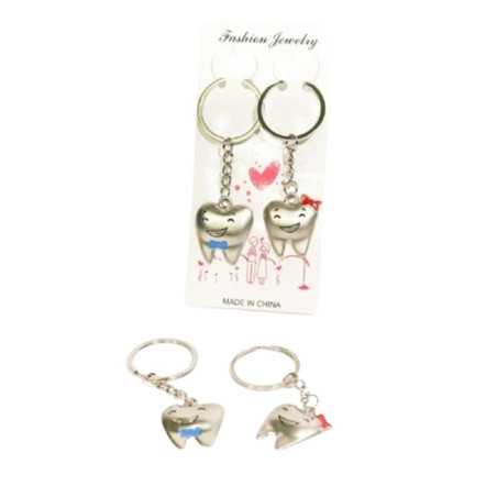 BRELOKI METALOWY "ZĄBEK" - 2 szt.