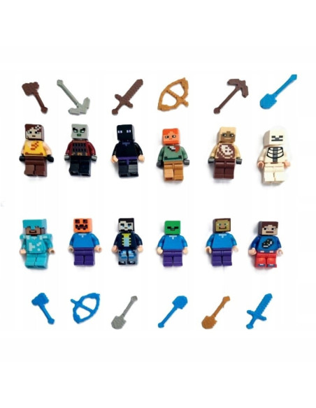 FIGURKI (MINECRAFT HEROES) - 12 szt.