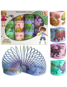 DUŻA SPRĘŻYNA PASTELOWA "DINO"