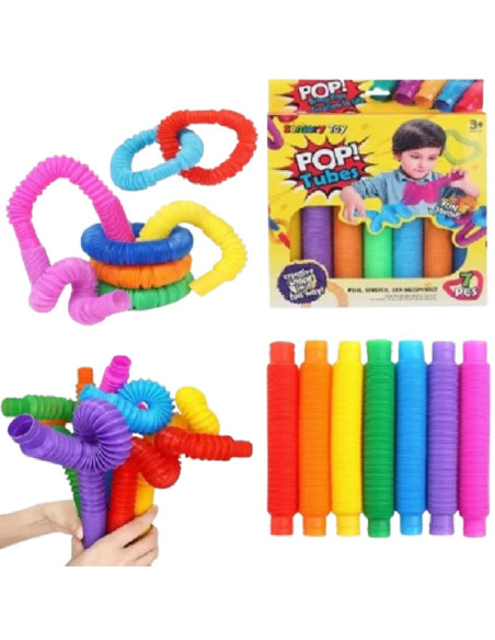 ZABAWKA SENSORYCZNA "RURKI" - 7 szt.