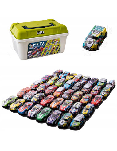 KUFEREK Z METALOWYMI AUTKAMI Z NAPĘDEM  - 40 szt.