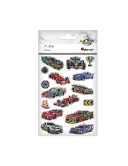 NAKLEJKI METALICZNE "AUTA SPORTOWE"