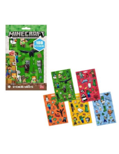 ZESTAW NAKLEJEK "MINECRAFT - MIX" - 92 szt.