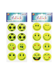 NAKLEJKI ODBLASKOWE "MIX" - 8 szt.