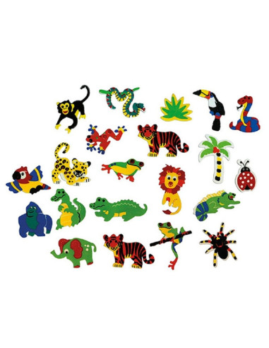 NAKLEJKI PIANKOWE "ZWIERZĄTKA" - 48 szt.