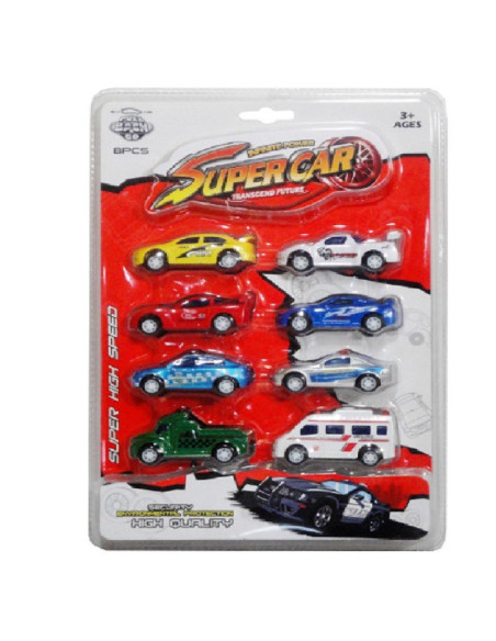 AUTKA METALOWE "SUPER CARS" - 8 szt.
