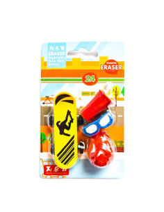 GUMKI SZKOLNE "SKATE" - 4 szt.