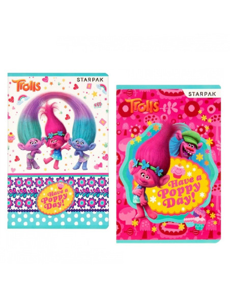 ZESZYT W KRATKĘ "TROLLS"