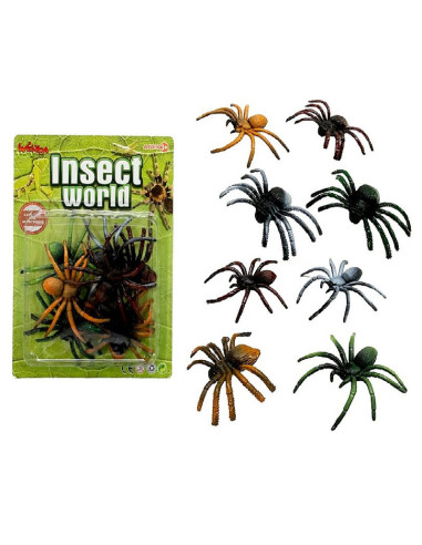 DUŻY ZESTAW PAJĄKÓW "INSECT WORLD"  - 8 szt.