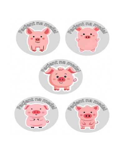 NAKLEJKI DZIELNY PACJENT  "SERIA - 1" - 100 szt.