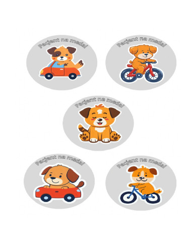 NAKLEJKI DZIELNY PACJENT  "SERIA - 2" - 100 szt.