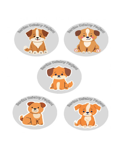 NAKLEJKI DZIELNY PACJENT  "SERIA - 4" - 100 szt.