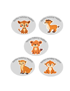 NAKLEJKI DZIELNY PACJENT  "SERIA - 5" - 100 szt.