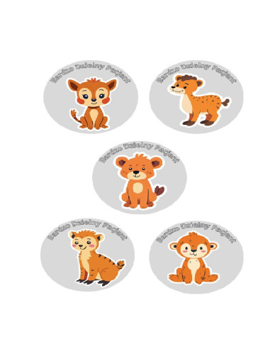 NAKLEJKI DZIELNY PACJENT  "SERIA - 5" - 100 szt.