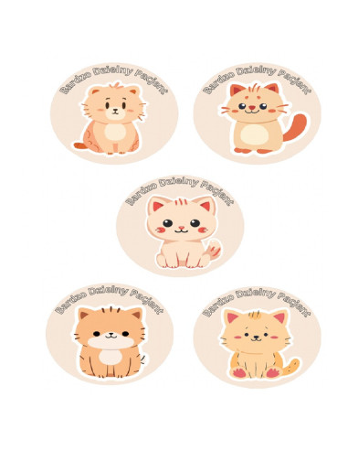 NAKLEJKI DZIELNY PACJENT  "SERIA - 6" - 100 szt.