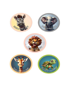 NAKLEJKI DZIELNY PACJENT  "SERIA -9" - 100 szt.