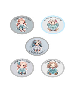 NAKLEJKI DZIELNY PACJENT  "SERIA - 10" - 100 szt.