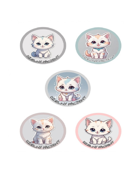 NAKLEJKI DZIELNY PACJENT  "SERIA -11" - 100 szt.