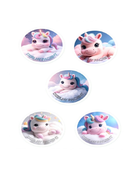 NAKLEJKI DZIELNY PACJENT  "SERIA - 12" - 100 szt.