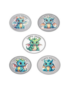 NAKLEJKI DZIELNY PACJENT  "SERIA -13" - 100 szt.