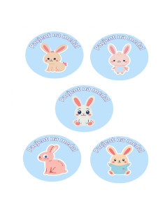 NAKLEJKI DZIELNY PACJENT  "SERIA - 14" - 100 szt.