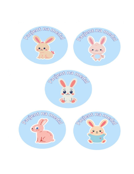 NAKLEJKI DZIELNY PACJENT  "SERIA - 14" - 100 szt.