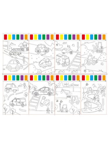 MALOWANKI Z FARBAMI "SAMOCHODY"