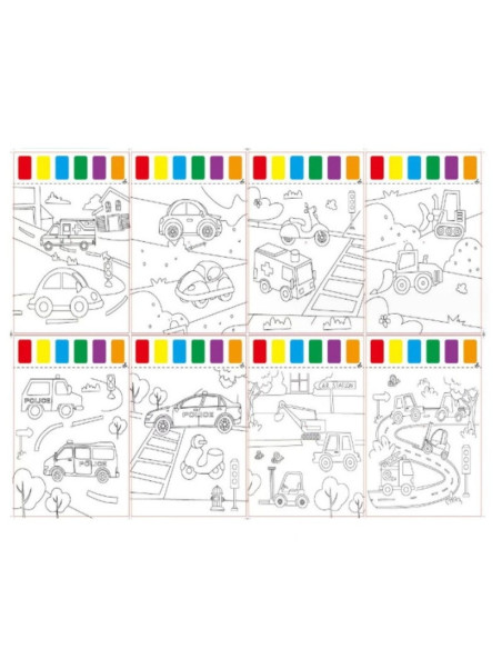 MALOWANKI Z FARBAMI "SAMOCHODY"