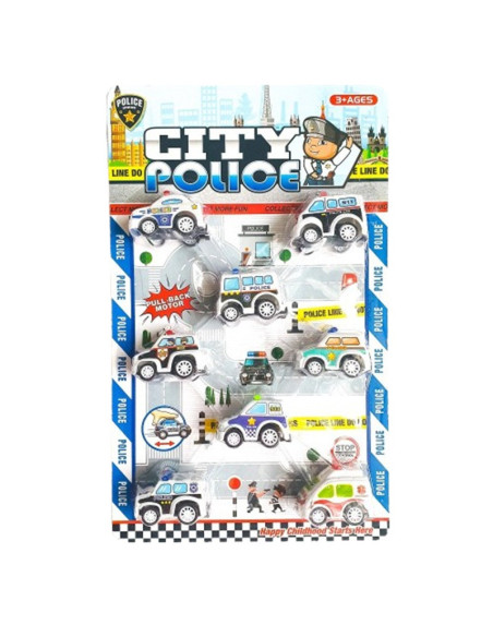 *AUTKA "POLICE" (L) - 8 szt.