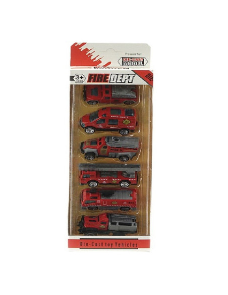 *AUTA METALOWE "FIRE-PREMIUM" (L) - 6 szt.