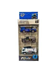 AUTA METALOWE "CITIES POLICE - PREMIUM" - 3 szt.