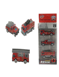 AUTA METALOWE "FIRE FIGHTING - PREMIUM" - 3 szt.