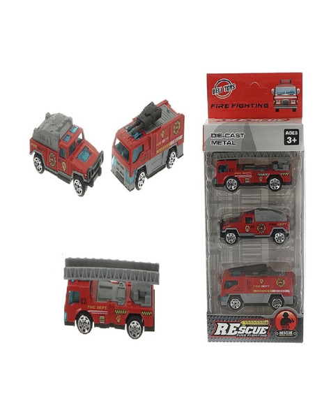 AUTA METALOWE "FIRE FIGHTING - PREMIUM" - 3 szt.
