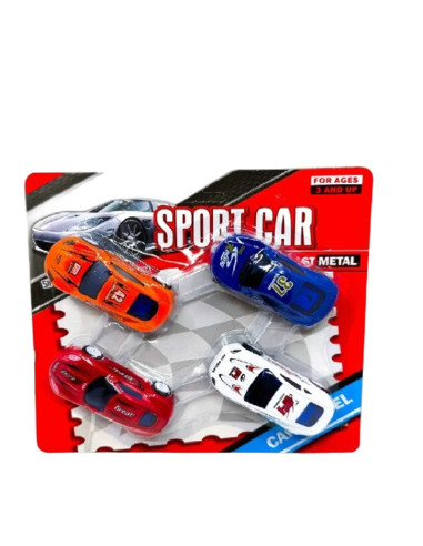 AUTKA METALOWE "SPORT CAR" - 4 szt.